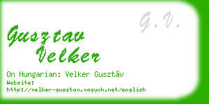 gusztav velker business card